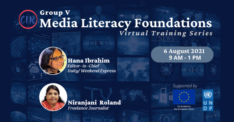 First English Training Program: Media Literacy Foundations Virtual Training Series – Group 5