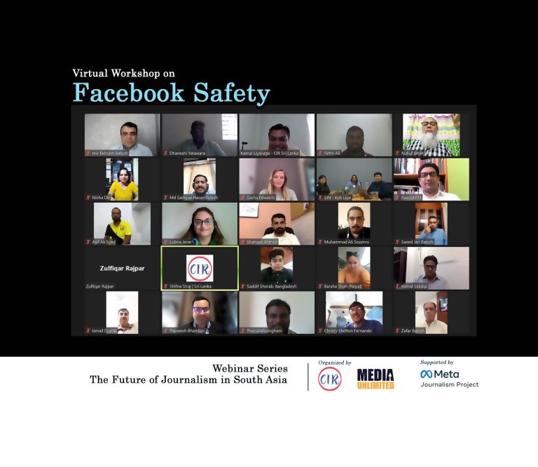 South Asia webinar series completed its second milestone – Virtual workshop on Facebook Safety