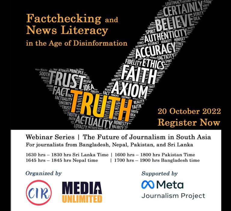 A Webinar on fact-checking in the age of disinformation