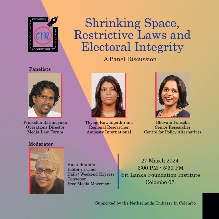 Shrinking Space, Restrictive Laws and Electoral Integrity