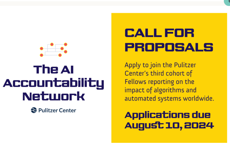 Open Call for Proposals for Pulitzer Center’s AI Accountability Fellowships (2024-2025)