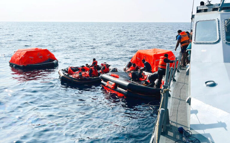 Banner Image: Sri Lanka Navy engage in rescue and evacuation of personnel from IRIS Bushehr, an Iran-flagged auxiliary ship. Image courtesy of President Media Division.